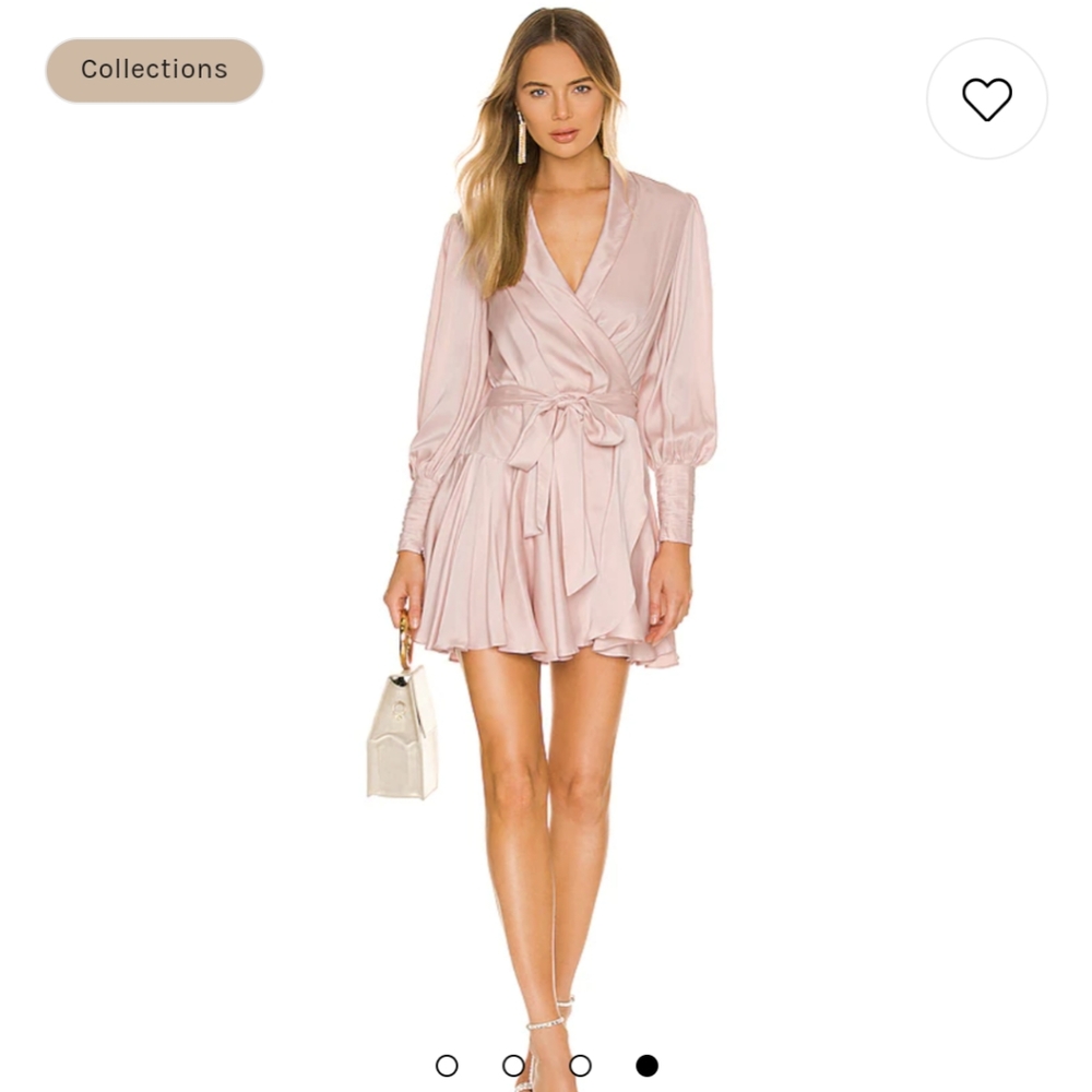 Zimmermann blush silk mini dress